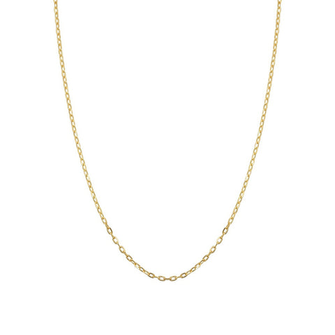 1mm Petite Cable Chain Necklace, 18K