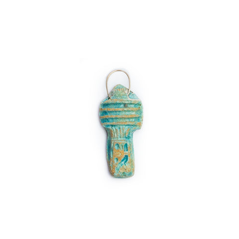 Ancient Egyptian Faience Amulet, 18K