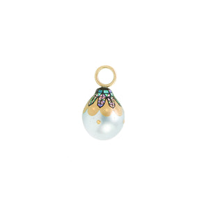 One-of-a-kind Tahitian Mosaic Pearl Amulet, 18k