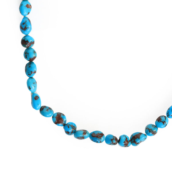 Egyptian Turquoise Pebble Necklace, 18k