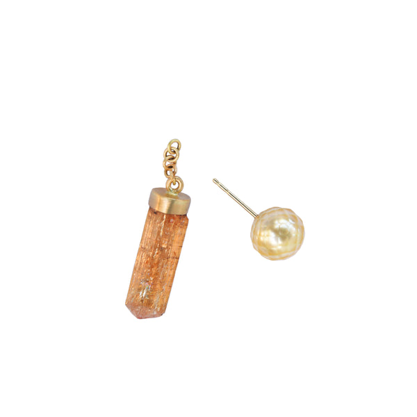 Imperial Topaz Earring Attachments, 18k
