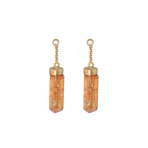 Imperial Topaz Earring Attachments, 18k