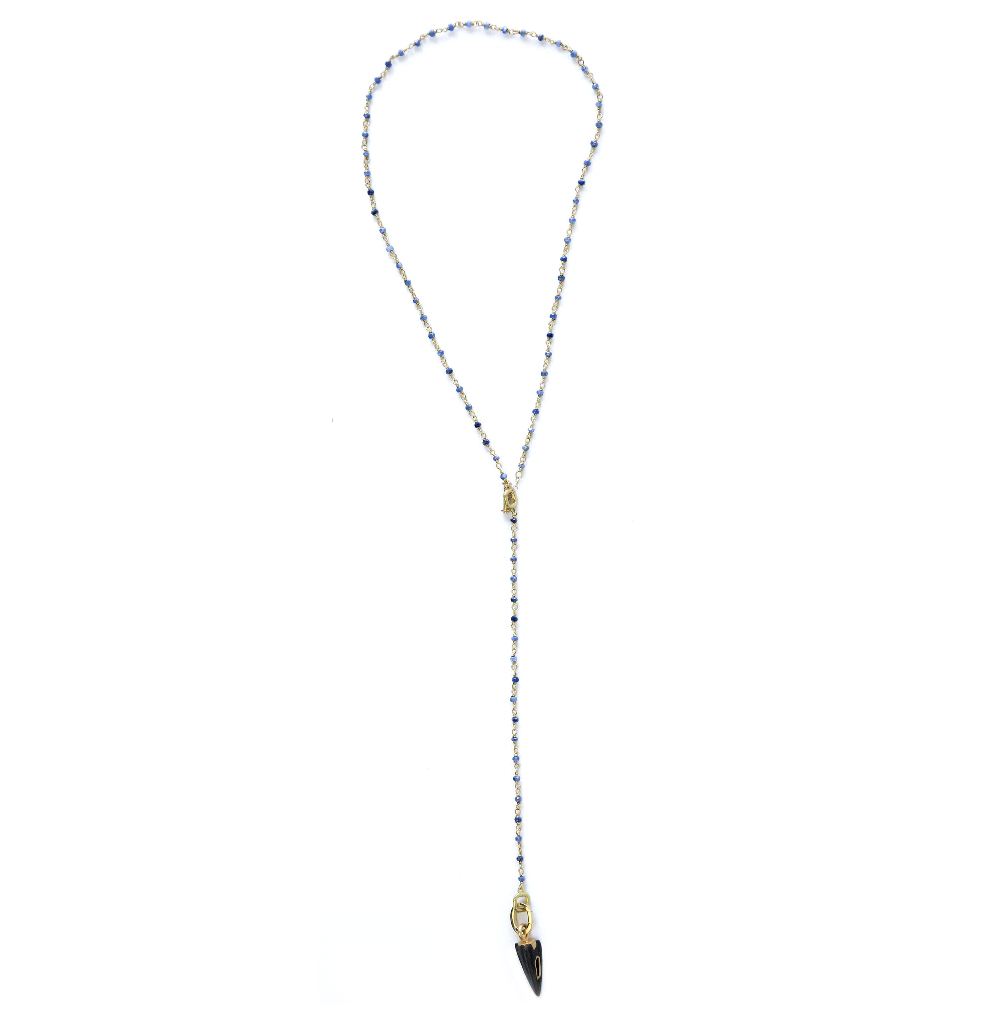 Blue Sapphire and 18k Yellow Gold Convertible Necklace