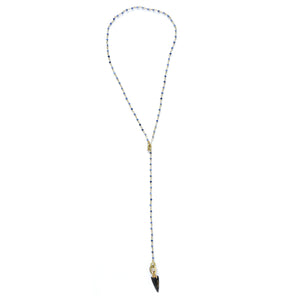 Blue Sapphire and 18k Yellow Gold Convertible Necklace