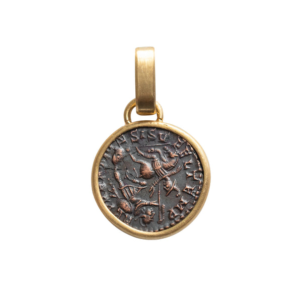 Constantius Gallus Ancient Coin 18k Amulet
