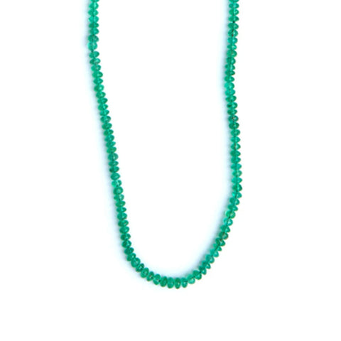 Emerald Bead Adj. Necklace, 18k
