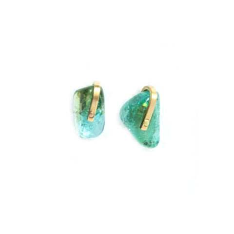 Paraiba Tourmaline Stud Earrings, 18K
